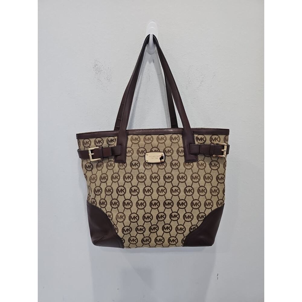 Michael Kors Women's Purse BG/EB/MOCHA Tote Millbrook Large NS Tote
